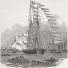 SAILING. Titania schooner Yacht(Stephenson) 1850 old antique print picture