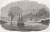 SHIPS. Destruction of Pirate Chinese fleet, Pinghoy 1850 old antique print