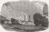 WEST INDIES. Retriever, shipwreck, Boccases, Trinidad 1850 old antique print
