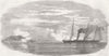 UKRAINE. Snake defending against Russian guns, Kerch 1855 old antique print