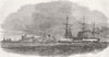 CHRISTIANSO. HMS Magicienne passing Island, Baltic 1855 old antique print