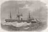 SHIPS. Missing-ship Boston 1870 old antique vintage print picture