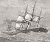 HANTS. Russian Corvettes, Spithead 1879 old antique vintage print picture
