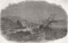 HOWTH. Queen Victoria wreck, Bailey light rock 1853 old antique print picture