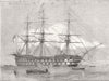 SHIPS. Caesar-Hands piping to bathe 1855 old antique vintage print picture