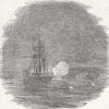 UKRAINE. Sidon ship shelling Kerch 1855 old antique vintage print picture