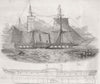 BOATS. Charles Napier's Ship, Sidon 1846 old antique vintage print picture