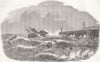 ABERDEEN. Duke of Sutherland shipwreck, Pier 1853 old antique print picture