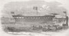 DURHAM. Launch. Vimiera, Sunderland 1851 old antique vintage print picture