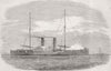 SHIPS. The Nix, Prussian War-Steamer 1851 old antique vintage print picture