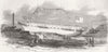 DURHAM. Launch. Chowringhee, Sunderland 1851 old antique vintage print picture