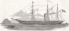 BOATS. Ship Arno, for Mediterranean 1851 old antique vintage print picture
