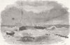 DENMARK. Wreck of Polyphemus, Hanstholm Lighthouse 1856 old antique print