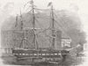 BOATS. New American Liner 1846 old antique vintage print picture
