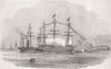 PORTSMOUTH. Ibrahim Pacha landing, -Victory saluting 1846 old antique print