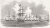 BURMA. Storming of Yangon 1852 old antique vintage print picture