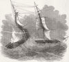 LIBERIA. Wreck of ship Flamer 1851 old antique vintage print picture