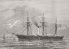 BOATS. The Japanese gun-boat Seiki 1878 old antique vintage print picture