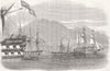HONG KONG. Return of Eaglet to-dressed, Chinese flag 1857 old antique print