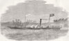 SHIPS. Sporting steam yacht for Prince Halem Pacha 1857 old antique print