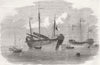 CHINA. Chinese War junks of style 1857 old antique vintage print picture