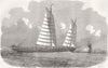 TAIWAN. Chinese smudging craft, strait of Formosa 1857 old antique print