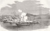 CHINA. Imperial junks attacking Fei Ma, Canton River 1857 old antique print