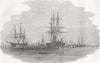 MUMBAI. East India Company's fleet 1857 old antique vintage print picture