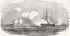 FINLAND. Dragon shelling Ft Gustavusvarn, Hango 1854 old antique print picture