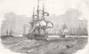 RUSSIA. Kronstadt-Harbour 1854 old antique vintage print picture