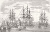 FRANCE. Boarding of French troops, Toulon 1854 old antique print picture