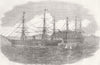 DEVON. Himalaya Ship, Plymouth 1854 old antique vintage print picture