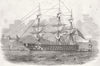 SHIPS. Slade(Muchaver Pacha)Nuzetieh, Victorious 1854 old antique print