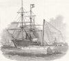 HANTS. Sheers & repairing quay, Southampton Dock 1854 old antique print