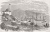 CHINA. British flagship Kolkata, Bogue Forts 1858 old antique print picture