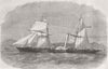NIGERIA. HM Ship Investigator, intended for Lagos 1862 old antique print