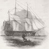 SHIPS. H M S Collingwood 1845 old antique vintage print picture