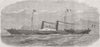 BELGIUM. Louise Marie, Ostend & Dover Packet-Boat 1867 old antique print
