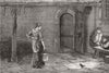 FARMING. The Old Dairy door 1877 antique vintage print picture