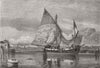 VENICE. Bagozzo, off the Arsenal, Venice, Murano in the distance 1860 print