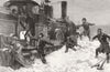 NORTHUMBERLAND. Great Snow-Storm. Railway Passengers Snowed up Acklington 1886
