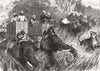 ROYALTY. The Prince of Wales Killing a Tiger 1876 old antique print picture