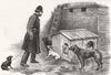 BATTERSEA DOGS HOME. Lost & destitute Dogs; Bringing in a new comer 1887 print