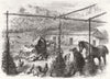 ITALY. Garibaldi's Farmyard 1861 old antique vintage print picture