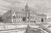 BUILDINGS. Prize . Design Architecture. An Academy of Arts 1884 old print