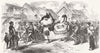 JAPAN. New Year parade at Yokohama. The Dog of Himura 1872 old antique print