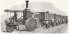 LANDSCAPES. Thomson's road-steamer and Coal-Waggons 1870 old antique print