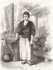 JAPAN. A Refreshment-stall in Yokohama 1865 old antique vintage print picture