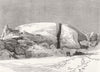 SEASCAPES. A floe-berg aground 1876 old antique vintage print picture