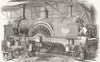 LONDON. New Express Engine for the London and North-Western Railway 1852 print
